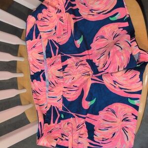 Lilly Pulitzer Ellie Shorts 10 Gimme Some Leg Navy Resort Pink Flamingo Summer